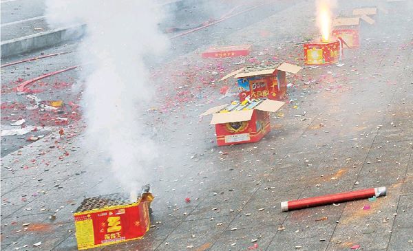 一掛鞭炮帶走多少清新空氣？